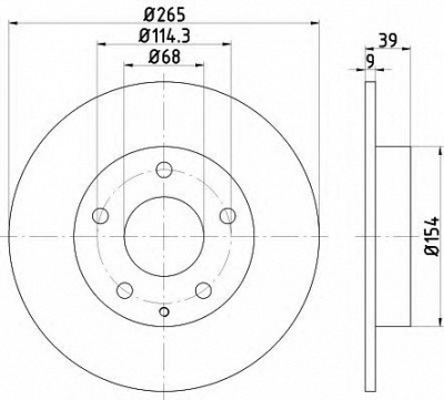 HELLA PAGID 8dd355120461 -  Тормозной диск